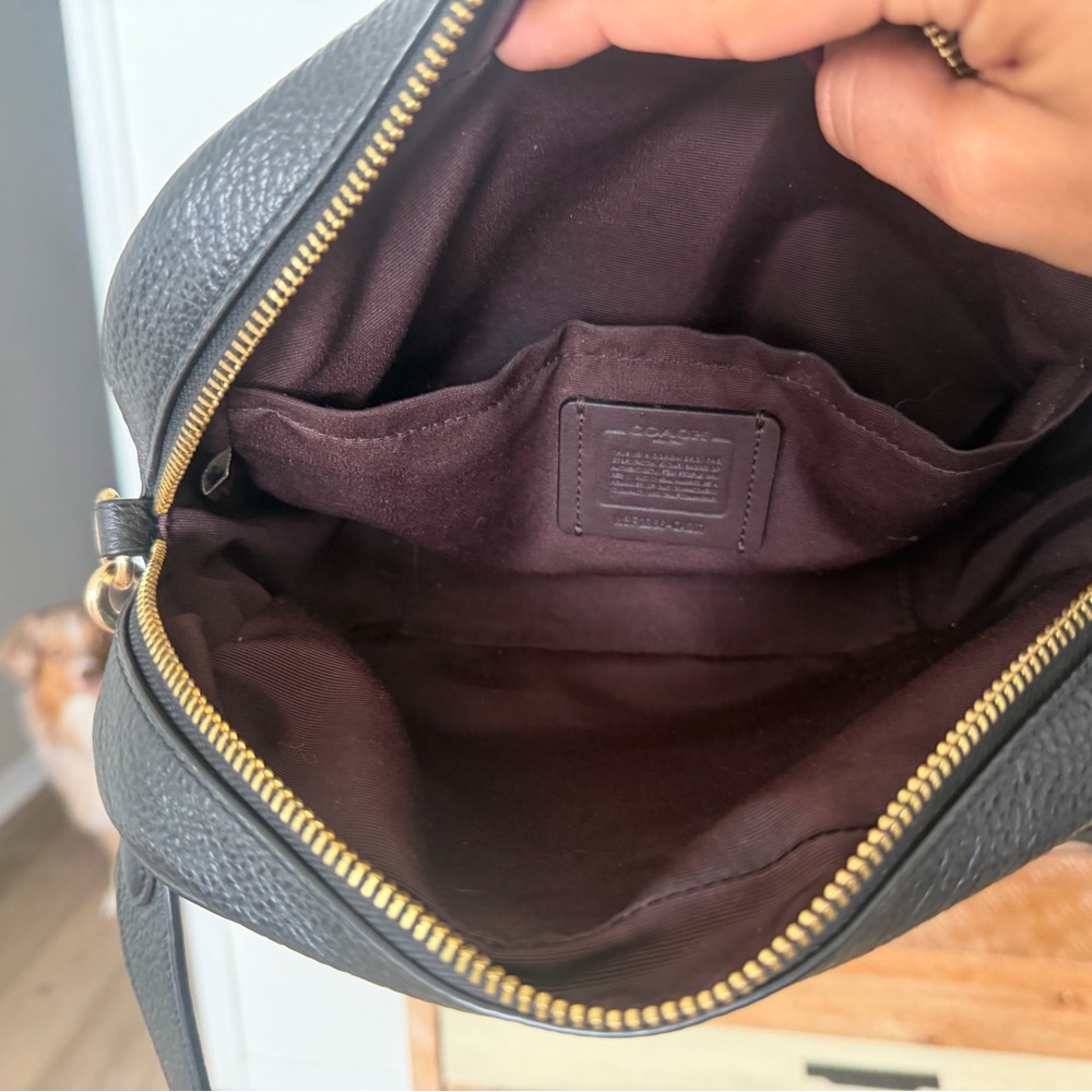 Coach Black Pebbled Leather Crossbody Jamie Camera Bag (big version) like NEW - Picture 7 of 7